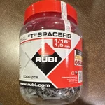 Rubi Tile Spacers 1/16 Inch Gray Plastic 1000 Pack Tiling Accessories Jar New. Price: $9.99.