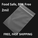 6"X12" Clear 2MIL Seal Top Lock Bags Poly Plastic Reclosable Zipper Baggies New. Price: $60.71.