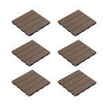Interlocking Wood Plastic Composite Deck Tiles 6-PACK For Outdoor Spaces New. Price: $76.99.