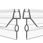 Gezmr 2PACK Frameless Door Bottom Seal 1/4'' X 39'' Clear Glass Shower... New. Price: $38.99.