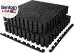 1" Extra-thick Rubber Top Exercise Mat, Puzzle Flooring For Home Gym, New. Price: $254.86.