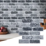 Commomy 10 Pcs Peel & Stick 3D Faux Brick Wall Tile 11.8"X11.8" Pvc Small New. Price: $61.24.