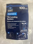 Project Source Tile Leveling System Curved 100 Pack White Plastic Reusable New. Price: $8.00.