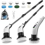 Electric Spin Scrubber W/ Lcd, Cordless Bathroom Cleaning Brush, 8 Heads New. Price: $52.05.