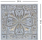 DCT10 Milan Pvc 2' X Lay-in / Glue-up Ceiling Tile 100 Sq Ft. Aged White Gold Open. Price: $382.50.