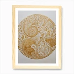 Golden Disc Art Print Framed Wall Poster Canvas Picture New. Price: $39.84.