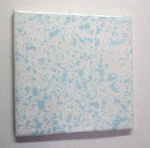 1 Wall Tile Florida Usa Ft 4-3/8" Ceramic Mottled Sky Blue On Off White Vtg Mcm Open. Price: $34.90.