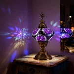 Free Led Bulb Included Handmade Turkish Mosaic Table Lamp, Boho Moroccan Style New. Price: $49.99.