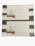 Smart Tiles SM1135 10.88" WX22.56" White Mosaic Vinyl Adhesive Wall Pc New. Price: $14.11.