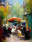 Paris Cafe Accent & Decor Tile Andrea Haase Landscape Art OB-HAA1707AT New. Price: $33.95.