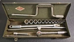 Vintage S-k Tools 1/2" Drive Socket Set 19 Pc W/ Metal Box, Ratchet & Extensions Used. Price: $129.99.