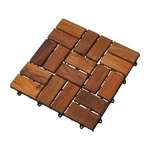 Nordic Teak Wood Tiles Oiled Non-slip Indoor/outdoor Zig Zag 18 Slats, (10SQ Ft) New. Price: $89.95.