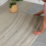 Self-adhesive Gray Chestnut Vinyl Flooring Roll Waterproof, 64 Sq.ft. New. Price: $116.99.