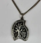 Vintage Sterling Silver Agudas Achim Sisterhood Pendant W/20 Chain Used. Price: $24.99.