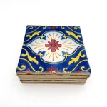 Moroccan Mediterranean Ceramic Tiles, Set Of 6 Used. Price: $15.00.