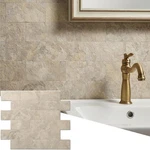 Reovatile 10PK Peel Stick Backsplash Beige Stone 11.34"X11.57" Kitchen New. Price: $66.99.