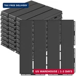 Goovilla Plastic Interlocking Deck Tiles, 9 Pack 12"X12" Waterproof Outdoor Fl New. Price: $39.49.