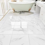 Westick White Marble Peel And Tile Bathroom Waterproof Floori New. Price: $75.61.