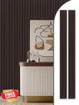 Woven Sound Wood Slat Wall Panels 2PC Brown 108" New. Price: $139.99.