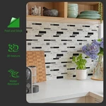 Longking 10-SHEET Peel And Stick Tile Backsplash, Vinyl 3D Self-adhesive S2 New. Price: $40.02.