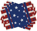 4TH Of July Patriotic Stars Placemats Set 4, America Red Blue White Stripes New. Price: $34.99.