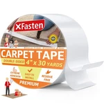Xfasten Double Sided Carpet Tape For Area Rugs, 4 Inch 30 Yards, White New. Price: $33.74.
