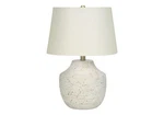 Table Lamp 20 In Cream Concrete Base With Ivory Shade New. Price: $115.28.
