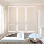 3 Set Solid Wood Wainscoting Panels Kit Easy Install Accent Wall Molding, Pre- New. Price: $53.99.
