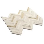 Daltile Beige Blend Chevron 10X12X0.31IN Stone Mosaic Wall 0.71 Sqft Pcs New. Price: $65.00.