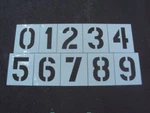 Parking Lot Stencils. 12" Tall Bigger Edge Distances. 1/16" Ldpe New. Price: $70.00.