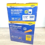Qep Xtreme Tile Leveling System Part 1/16" + Wedges 500 Pack Per Box New. Price: $55.00.