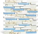 Beach Style Seashell Mosaic Tile Blue Cream White Backsplash 5 Sheets New. Price: $146.45.