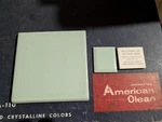 2 Pieces 1/4" Ceramic Tile #14 Spring Green American Olean Bullnose S4449 Open. Price: $18.50.