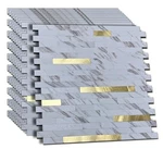 Weimeisc 10-SHEET Peel And Stick Backsplash Tile, Pvc Mixed Metal On Ba... New. Price: $45.41.