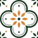 Dark Green & White Collection Peel And Tile Stickers New. Price: $19.52.