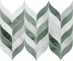 Sunwings 10-SHEET Leaf Waterjet Peel And Stick Backsplash, 12.4" X 10.7" Green M New. Price: $88.79.