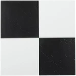 Tivoli Self Adhesive Vinyl Floor Tiles, 45 - X 12", Black & White Pe New. Price: $63.99.