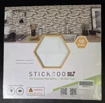 Stickgoo Peel And Backsplash 10 Sheet 3D Wall Tiles Kitchen Bathroom New. Price: $19.99.