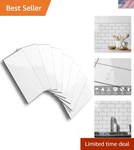 100-PIECE Polished White Peel And Stick Subway Tiles For Modern Backsplash New. Price: $87.89.