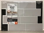 Smart Tiles SM1128 8.38" X 11.56" Gray Mosaic Vinyl Adhesive Wall 4 Pc New. Price: $24.79.