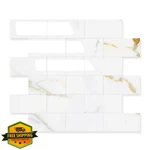 Reovatile 10 Packs Polished Marble Peel Stick Backsplash 11.34" New. Price: $86.99.