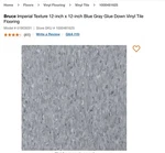 48CSARMSTRONG Flooring Imperial Texture Vct Blue Gray 12IN Commercial New. Price: $3360.00.