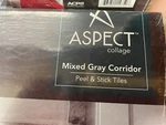 Aspect Peel & Stick Collage Composite Tile (1) Sheet Mixed Gray Subway AC011 New. Price: $11.95.