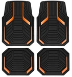 Pic Auto Heavy Duty Rubber Floor Mats, Orange Aluminum Film Car Set, Fro... New. Price: $74.99.