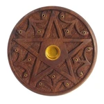 New Wooden Pentacle Altar Tile Or Incense Burner 5" Carved Wicca Pagan Unspecified. Price: $15.49.