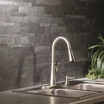 Aspect 6 In. X 24 Natural Stone Backsplash Peel & Stick, Charcoal Slate New. Price: $8.09.