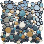 Aqua Cobalt Blue Pebble Tile For Stunning Shower Floors & Backsplashes New. Price: $146.99.