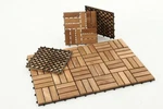 Nordic Style Indoor/outdoor Interlocking Natural Teak Wood Tile 12 Slat 10 Sq Ft New. Price: $89.95.