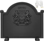 20" Lion Design Cast Iron Fireplace Back Plate - Heat Deflector & Decor New. Price: $182.99.