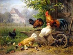 Art Mural Ceramic Farm Rooster Chickens By Carl Jutz Decor Backsplash Tile 2857 New. Price: $170.00.